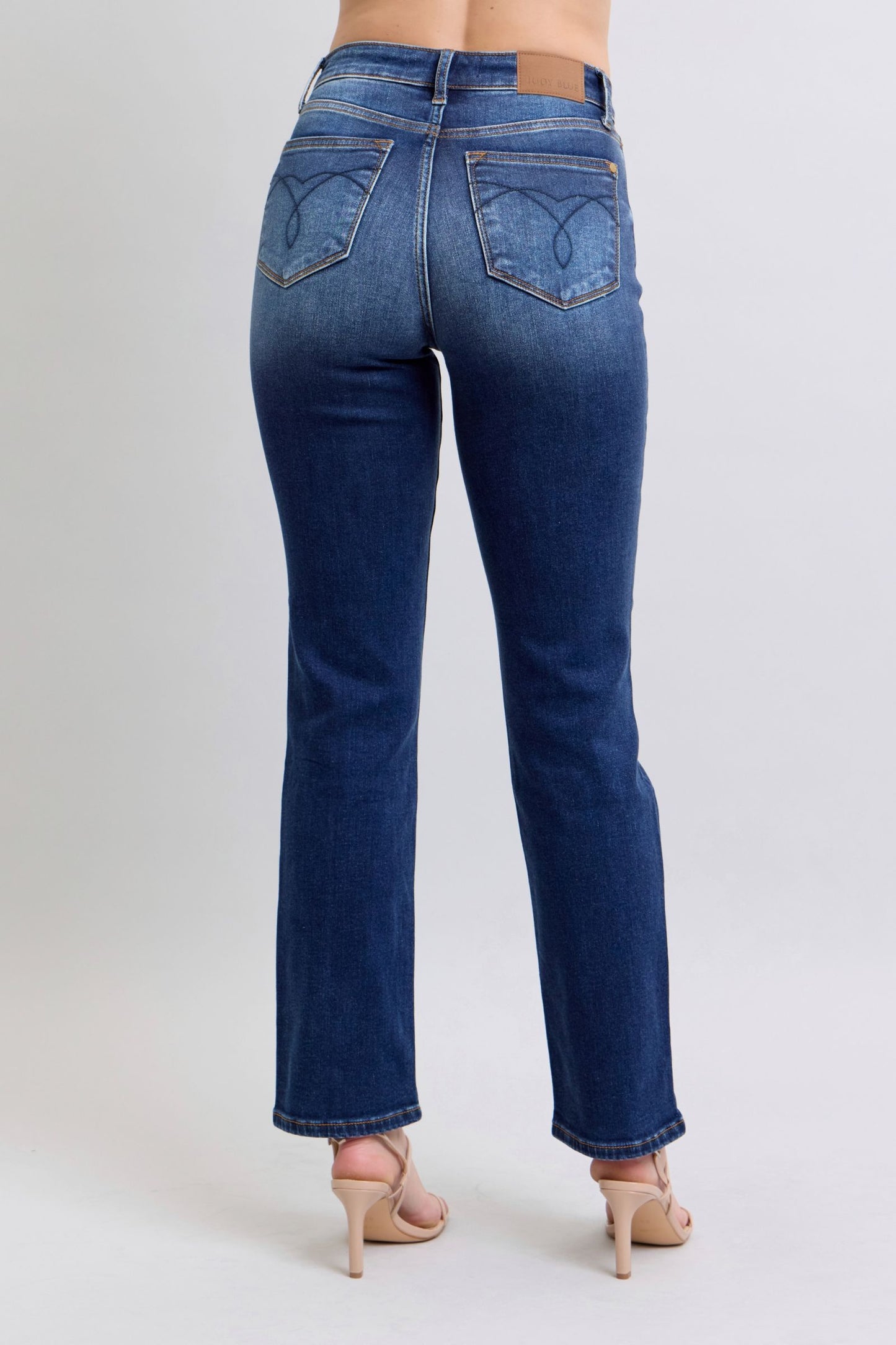 Blue Full Size Washed Straight Leg Jeans with Pockets