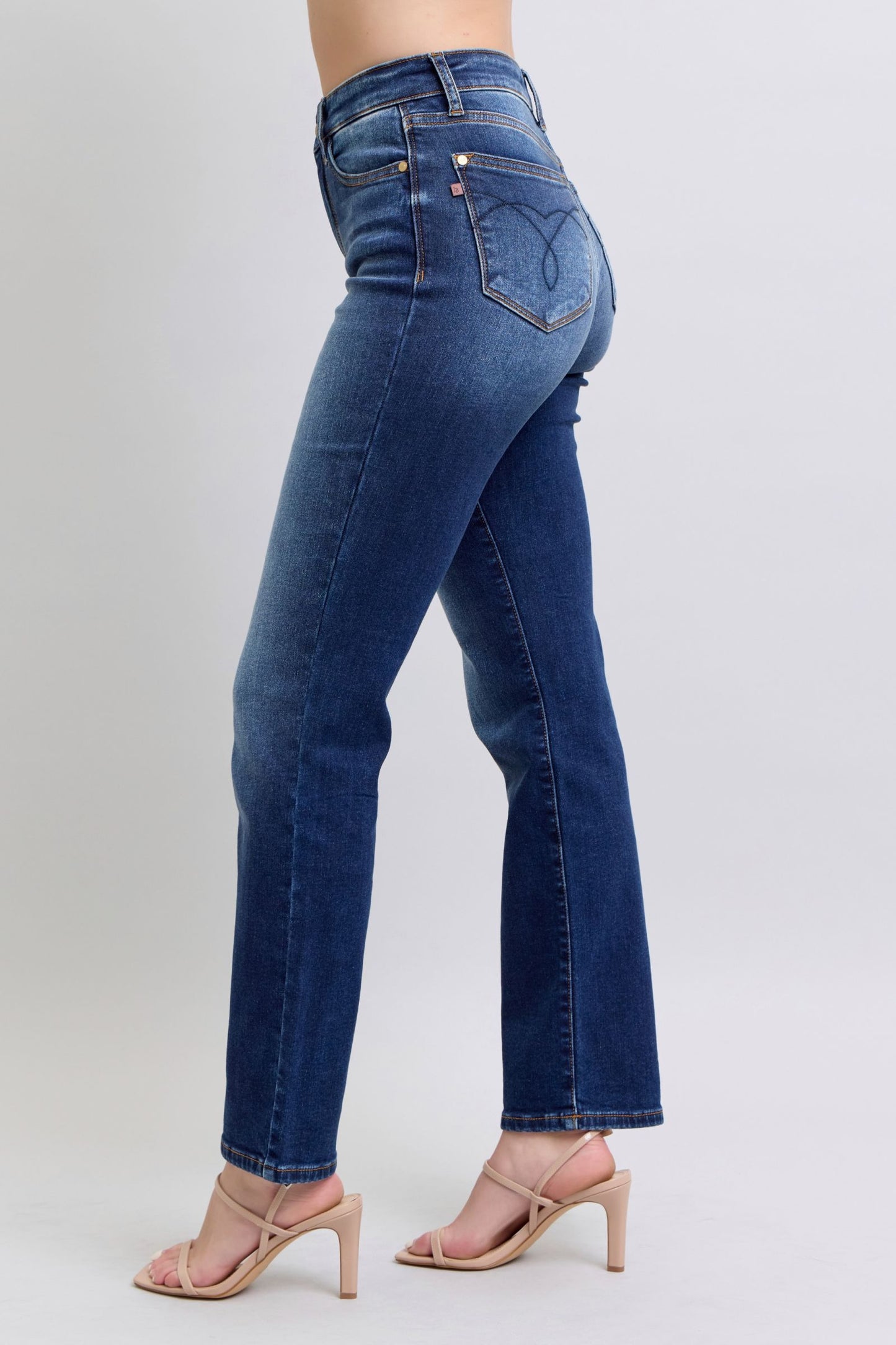 Blue Full Size Washed Straight Leg Jeans with Pockets