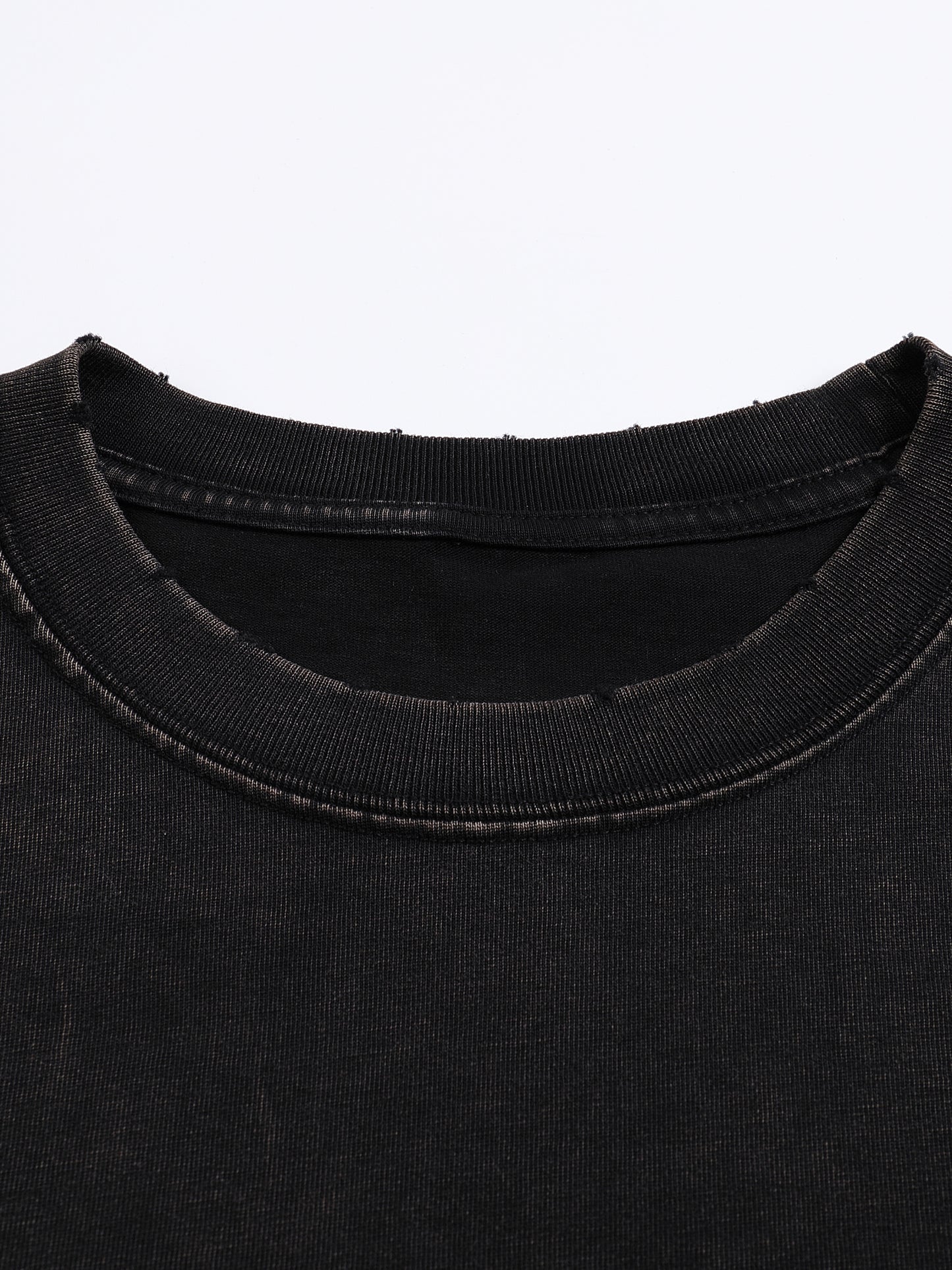 Edge Frayed Vintage Washed T-Shirt