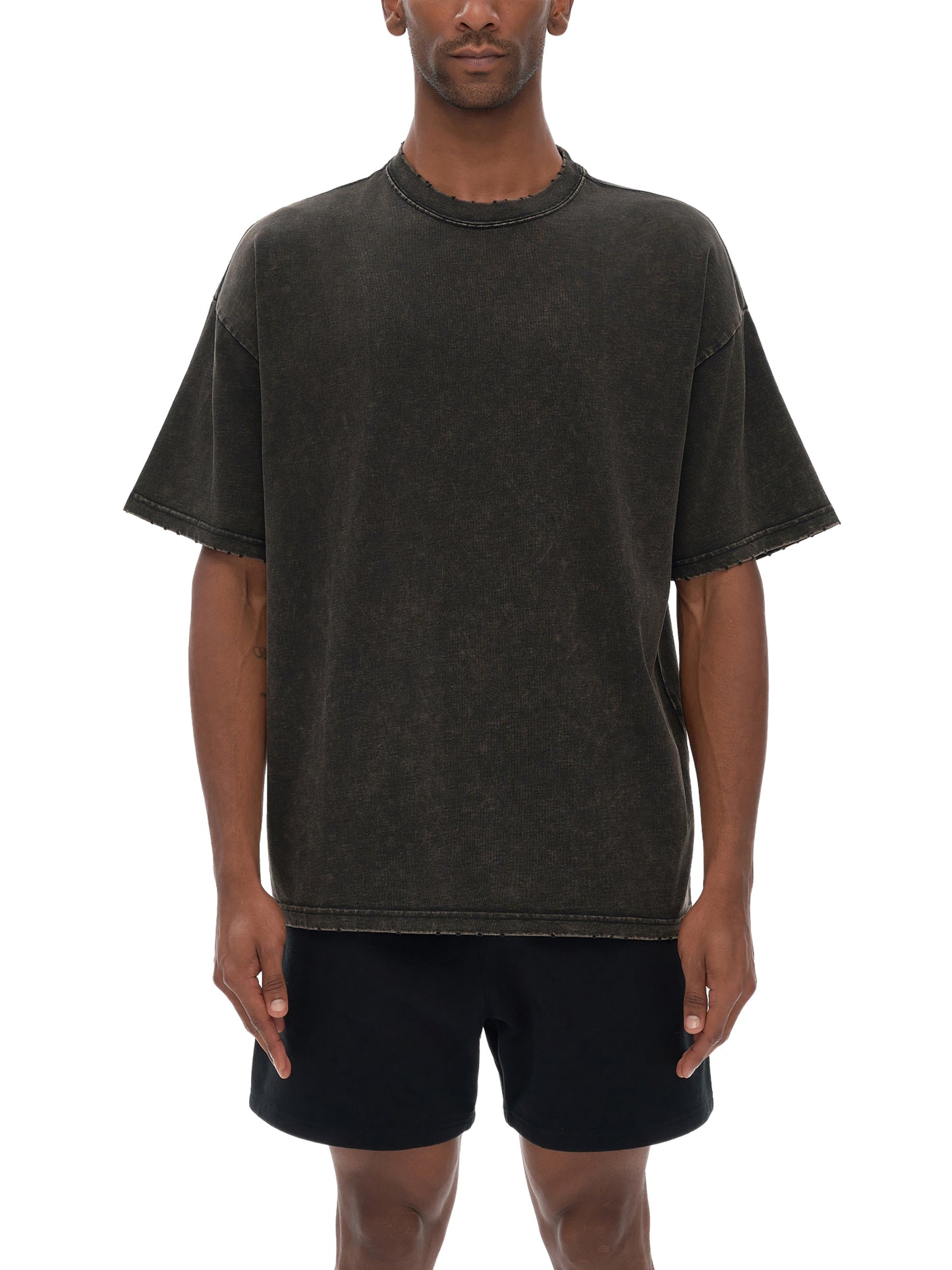 Edge Frayed Vintage Washed T-Shirt