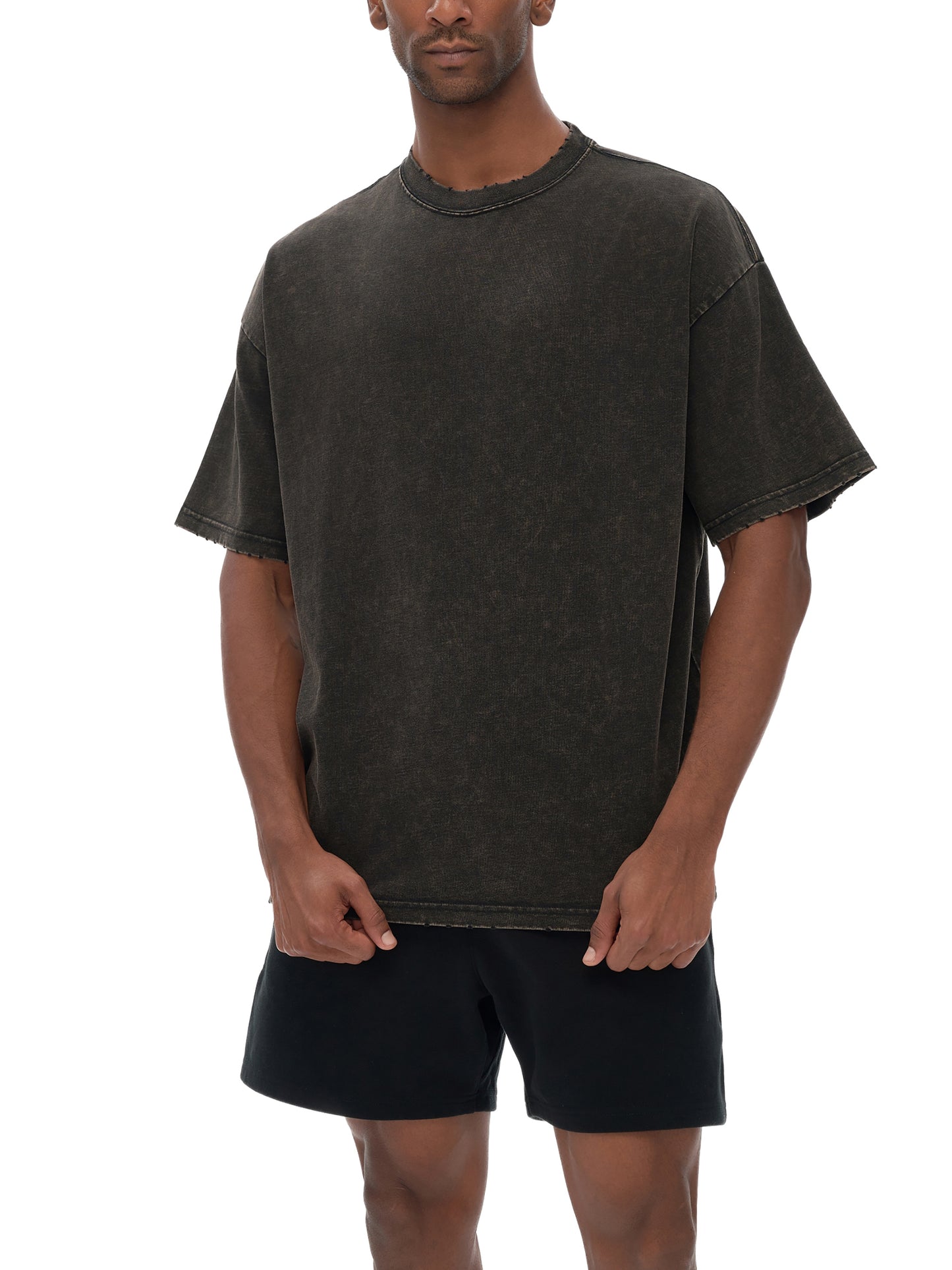 Edge Frayed Vintage Washed T-Shirt