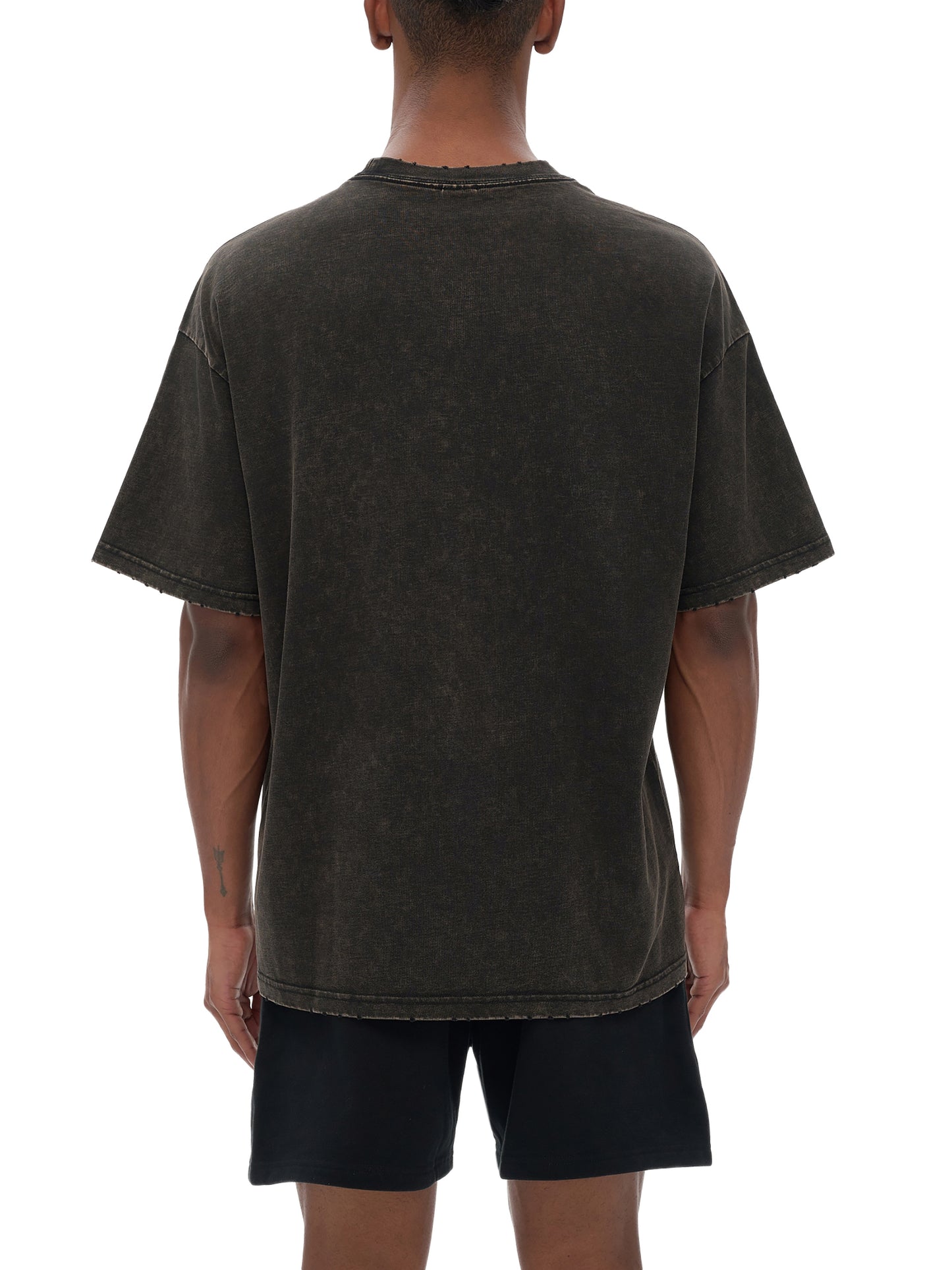 Edge Frayed Vintage Washed T-Shirt